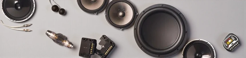 Car speakers and audio components