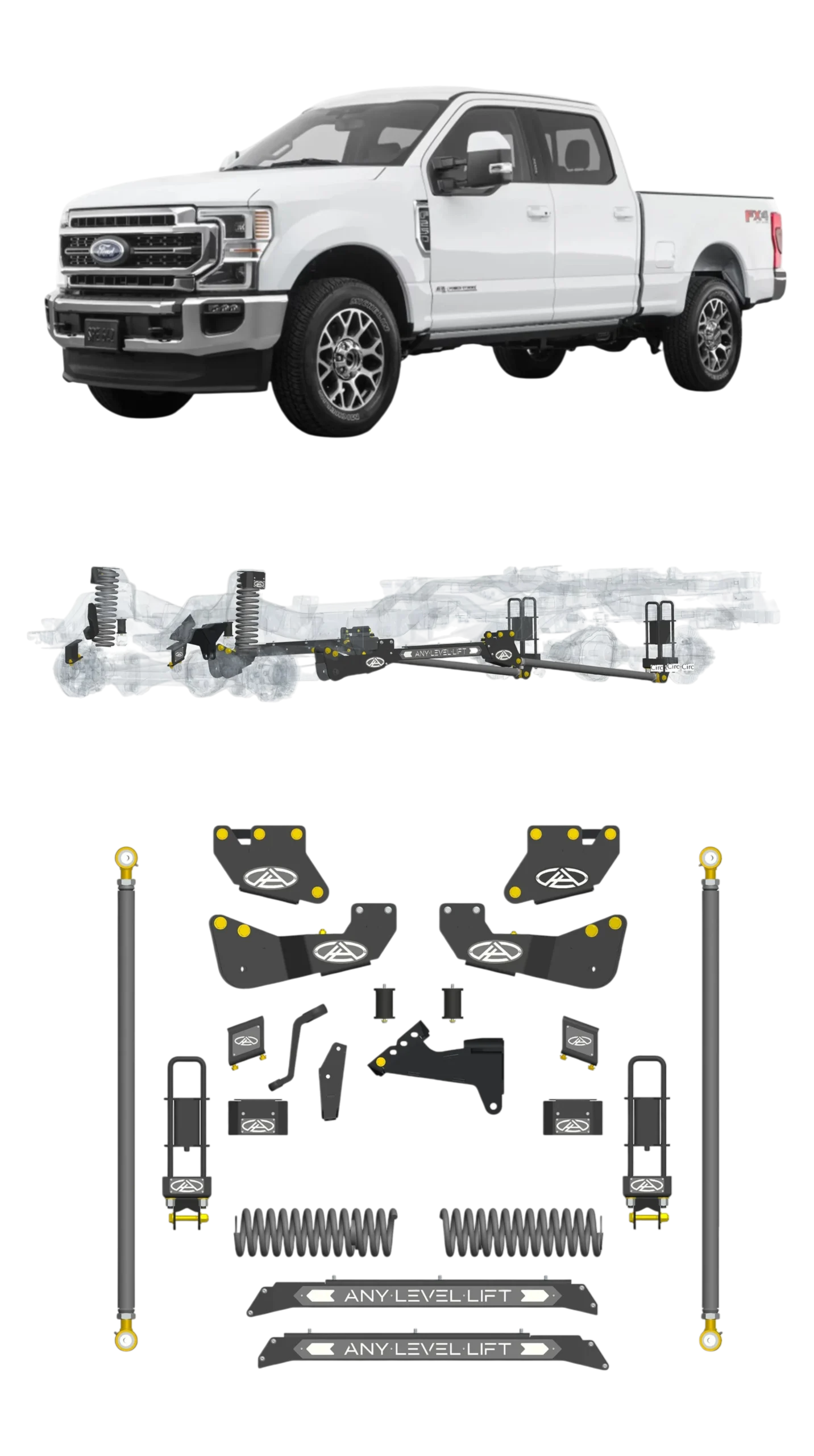 Ford F-250 with Rough Country lift kit installed in Tucson, Arizona