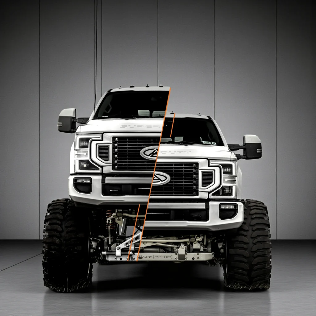 Rough Country lift kit setup installed for a truck in Tucson, Arizona