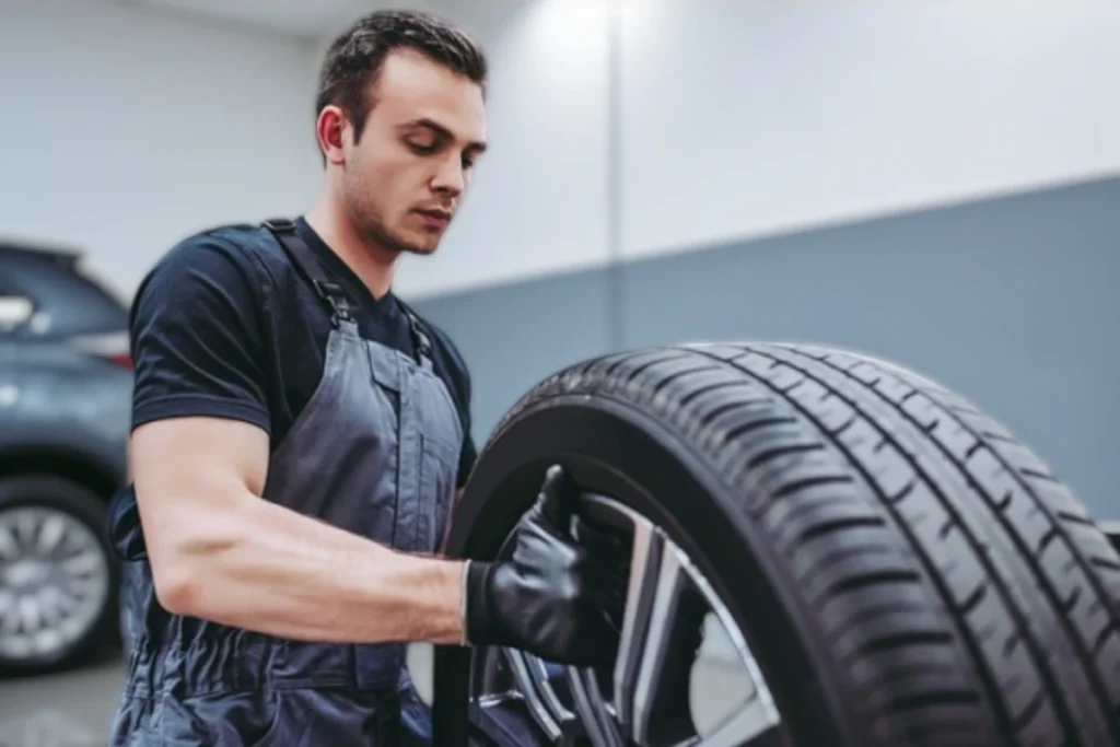 Wheel and tire balancing during installation