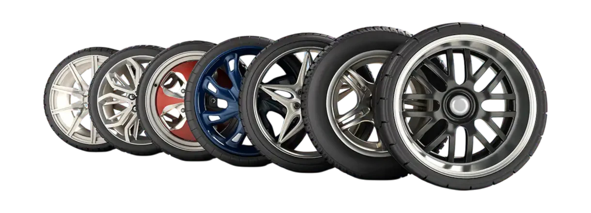 Selection of tires available for different vehicles and uses