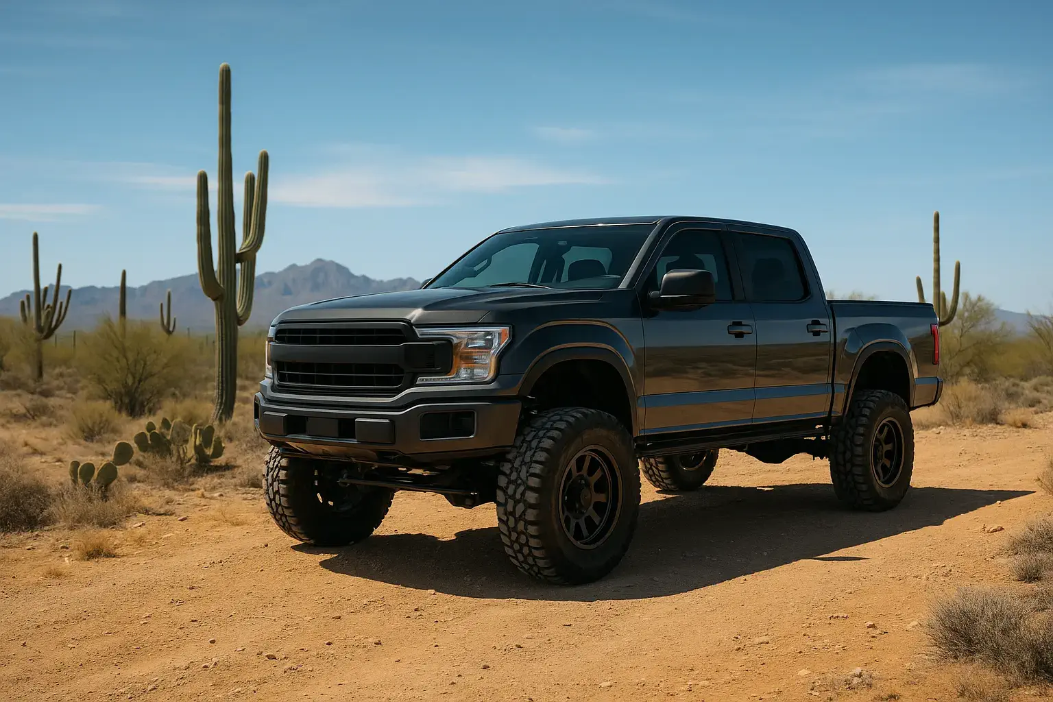 lifted truck tucson desert trail