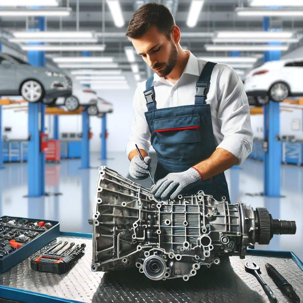 Technician working in an auto repair shop in Tucson